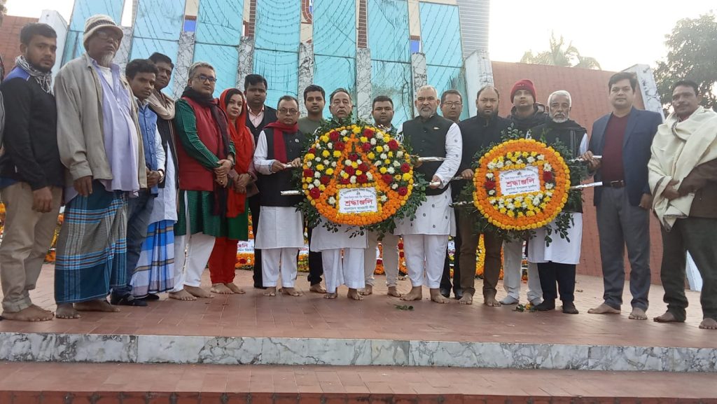 মহান বিজয় দিবসে শফিউল আলম চৌধুরী নাদেলের শ্রদ্ধা নিবেদন