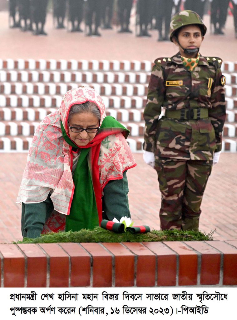 মুক্তিযুদ্ধের বীর শহীদদের প্রতি প্রধানমন্ত্রীর শ্রদ্ধা