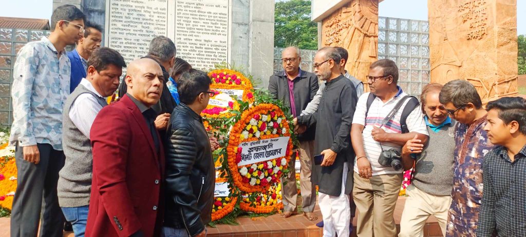 শহীদ বুদ্ধিজীবী দিবসে সিলেট জেলা প্রেসক্লাবের শ্রদ্ধাঞ্জলি