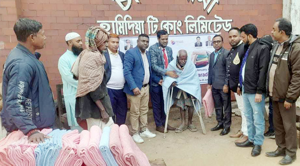 শীতার্ত মানুষের মধ্যে কম্বল বিতরণ করলো ‘রোটারি ক্লাব অব সিলেট প্যারাডাইস’