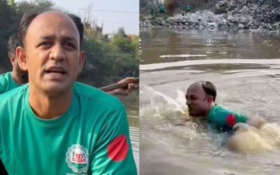 পুরাতন খোয়াই নদীর ময়লা-আবর্জনা অপসারণ করলেন ব্যারিস্টার সৈয়দ সায়েদুল হক সুমন এমপি