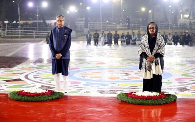 ভাষা শহীদদের প্রতি রাষ্ট্রপতি ও প্রধানমন্ত্রীর শ্রদ্ধা নিবেদন