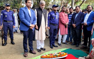 বীর মুক্তিযোদ্ধা খোকা রঞ্জন দাসকে গার্ড অফ অনার প্রদান