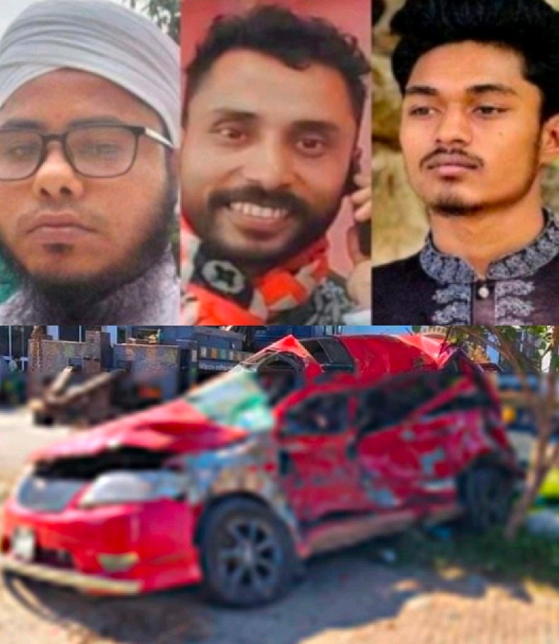 গাজীপুরে বাস-প্রাইভেটকার সংঘর্ষ, এক বন্ধুকে বিদায় জানিয়ে-তিন বন্ধুর চিরবিদায়