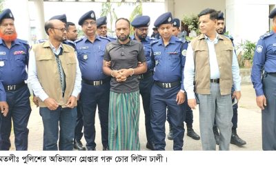 আমতলীতে পুলিশের অভিযানে ১৪ চোরাই গরু উদ্ধার: চোর গ্রেপ্তার