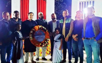 শহীদ দিবস ও আন্তর্জাতিক মাতৃভাষা দিবস উপলক্ষে শান্তিগঞ্জ উপজেলা প্রশাসন ও শান্তিগঞ্জ প্রেসক্লাব ও বিভিন্ন দপ্তরের পুষ্পস্তবক অর্পণ