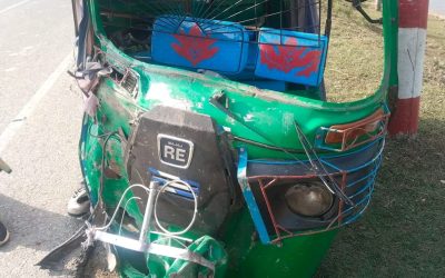 সুনামগঞ্জ-সিলেট মহাসড়কের শান্তিগঞ্জে বাস-অটোরিকশা সংঘর্ষে ২ জনের মৃত্যু : আহত আরও ৩ জন