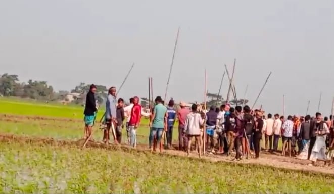 শান্তিগঞ্জে গরুর ধান খাওয়াকে কেন্দ্র করে দুই ঘন্টা ব্যাপী সংঘর্ষ আহত ৪০