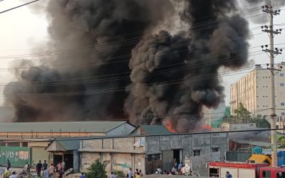 কালিয়াকৈরে ঝুটের গোডাউনে ভয়াবহ আগুন