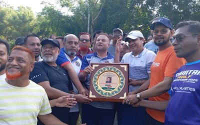 শহীদ ডা. মঈন উদ্দিন জগিং ক্লাবের পক্ষ থেকে কয়েস লোদীকে সম্মাননা প্রদান
