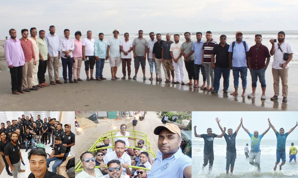 সমুদ্র সৈকতে বিএমজেএ সিলেটের আনন্দ ভ্রমণ