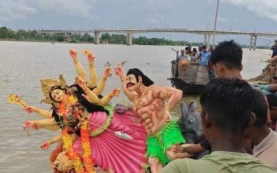 জগন্নাথপুরে বিসর্জনে শেষ হলো শারদীয় দুর্গোৎসব