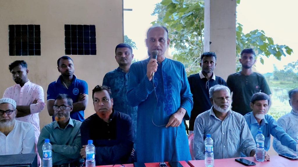 শান্তিগঞ্জের ঘোড়াডুম্বুরে বিএনপি কর্মীসভা