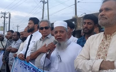 সুনামগঞ্জ বিজ্ঞান ও প্রযুক্তি বিশ্ববিদ্যালয়ের স্থায়ী ক্যাম্পাস নির্ধারিত স্থানে দ্রুত বাস্তবায়নের লক্ষ্যে বিশাল মানববন্ধন