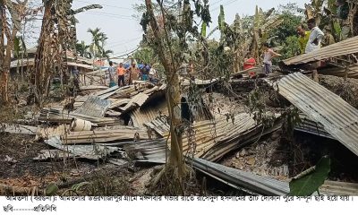 আমতলীতে প্রতিহিংসার আগুনে ৫টি দোকান পুরে ছাই