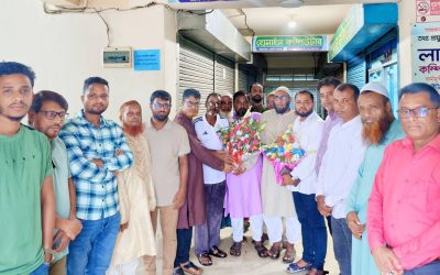 সচেতন নাগরিক পরিষদের সংবর্ধনায় সিক্ত শান্তিগঞ্জ প্রেসক্লাব