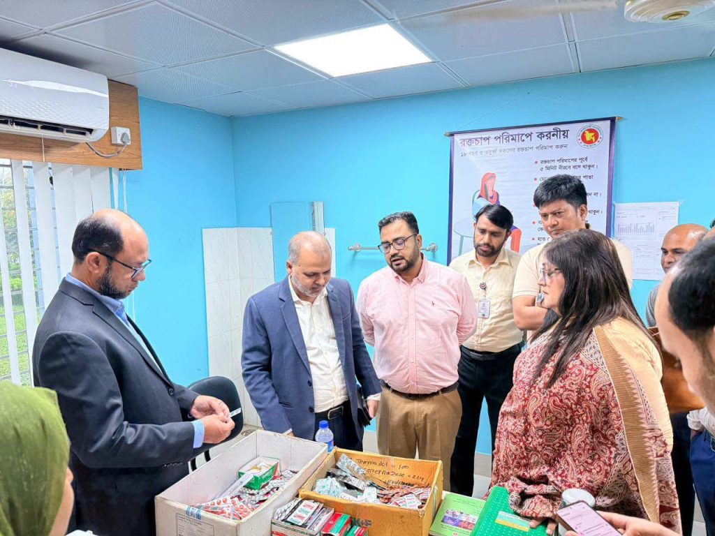 শান্তিগঞ্জ উপজেলা স্বাস্থ্য কমপ্লেক্স পরিদর্শনে স্বাস্থ্য অধিদপ্তরের অতিরিক্ত মহাপরিচালক
