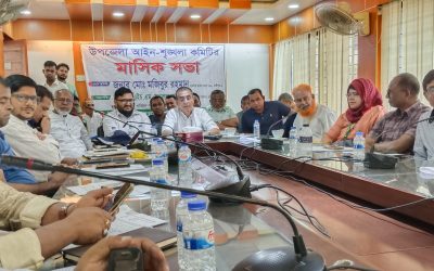 কালিয়াকৈরে উপজেলা আইন-শৃঙ্খলা কমিটির মাসিক সভা অনুষ্ঠিত 
