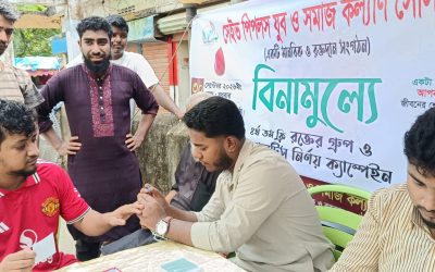 জগন্নাথপুরে বিনামূল্যে রক্তের গ্রুপ ও ডায়াবেটিস নির্ণয় ক্যাম্পেইন
