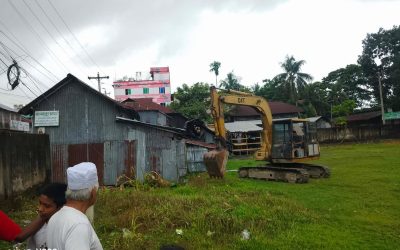 আমতলীতে অবৈধ স্থাপনা উচ্ছেদ