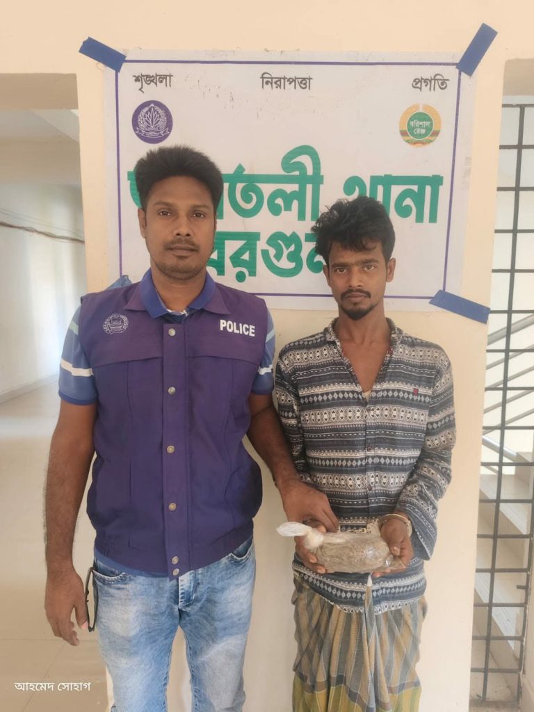 আমতলীতে ৯০ গ্রাম গাঁজাসহ যুবক গ্রেপ্তার