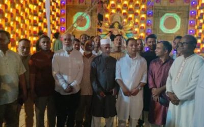 নির্ভয়ে উৎসব পালন করুন : জগন্নাথপুরে বিভিন্ন পুজামণ্ডপ পরিদর্শনকালে এমপি কয়ছর আহমদ