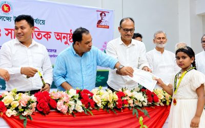 শান্তিগঞ্জে নজরুল বর্ষের চিত্রাঙ্কন প্রতিযোগিতায় প্রথম সাংবাদিক-কন্যা নাফিসা